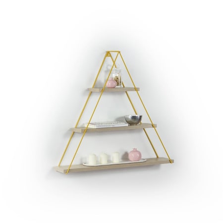 Aditivos Moset Decorative Shelf Oak & Yellow AD2985578